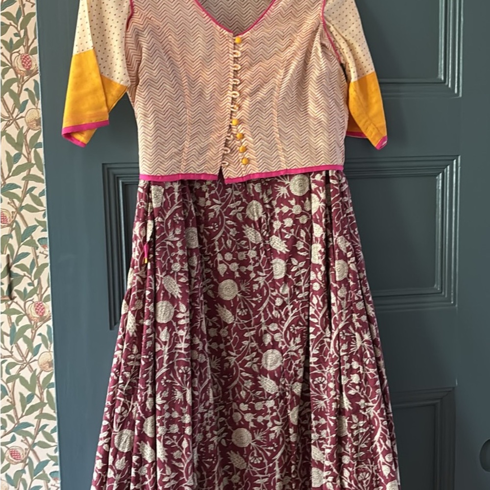 Fabindia women’s lehinga Indian wedding outfit